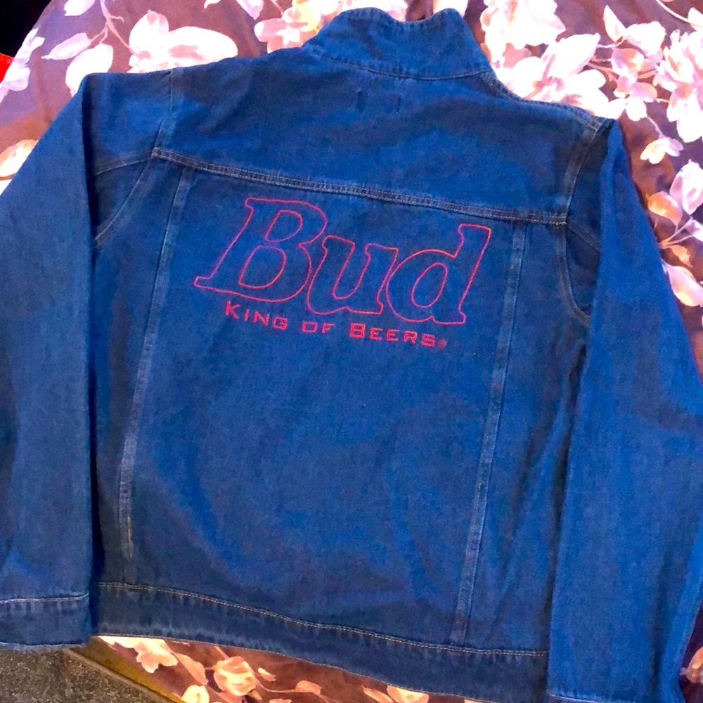 Budweiser king of beers blue denim jacket